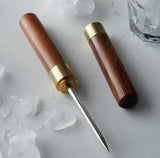 Wood Brass Ice Pick - Single Spike Screw - Cocktail Corner Barware