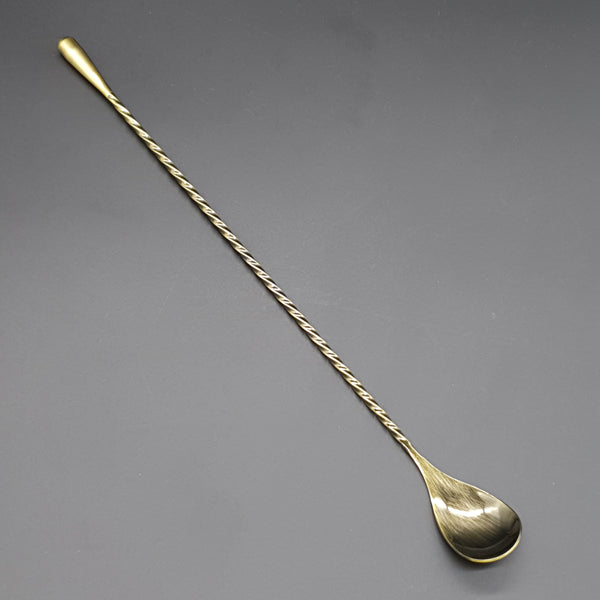 Tear Drop Bar Spoon 30cm - Antique Bronze - Cocktail Corner