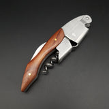 Deluxe Waiters Friend with Wood Handle & Leather Pouch - Cocktail Corner