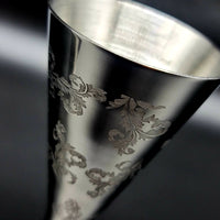 Japanese Slim Waist Sleek Jigger - Leaf Pattern 30/45ml - Cocktail Corner