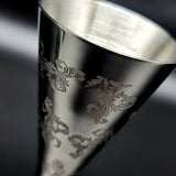 Japanese Slim Waist Sleek Jigger - Leaf Pattern 30/45ml - Cocktail Corner