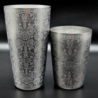 Toby Tin Engraved Antique Paisley Cocktail Shaker Set - Cocktail Corner