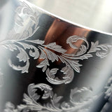 Stainless Paisley Mixing Tin with Etched Pattern - Cocktail Corner