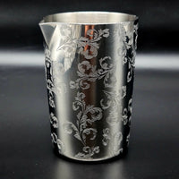 Stainless Paisley Mixing Tin with Etched Pattern - Cocktail Corner