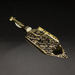 Absinthe Spoon Mirror Etched Pattern Gold - Cocktail Corner Barware