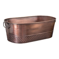 Antique Copper Drinks Tub Oval - Cocktail Corner Barware